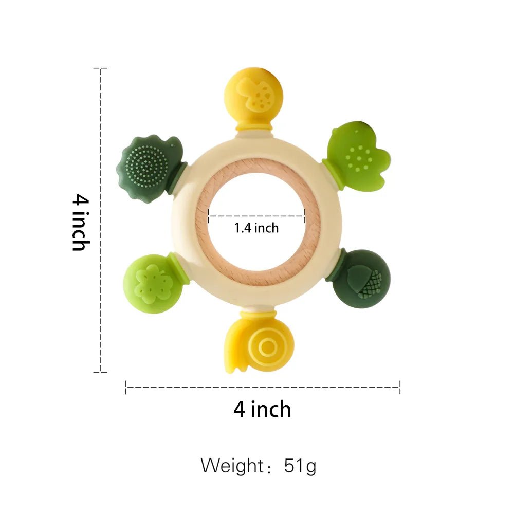 1PC Koala & Elephant Silicone Teether Handbell Rattles - Forest Teether 4 image