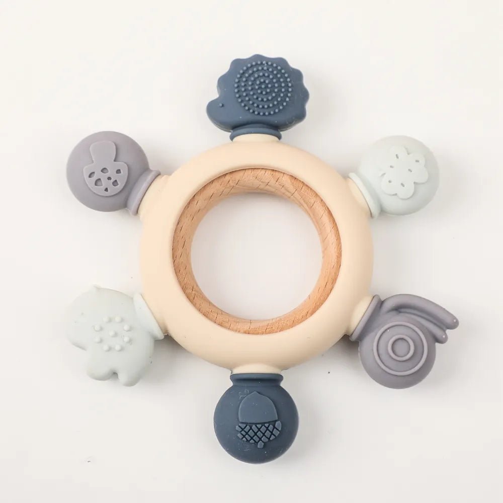 1PC Koala & Elephant Silicone Teether Handbell Rattles - Forest Teether 2 image