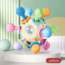 Baby Manhattan Grasping Ball - 3-in-1 Teether, Rattle, and Soft Rubber Grasping Toy for Early Education and Teething Relief