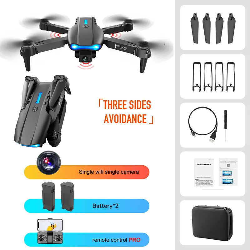 E99 K3 Pro HD 4k Dual Cam Foldable Mini RC Drone - Aerial Photo Quadcopter Toy