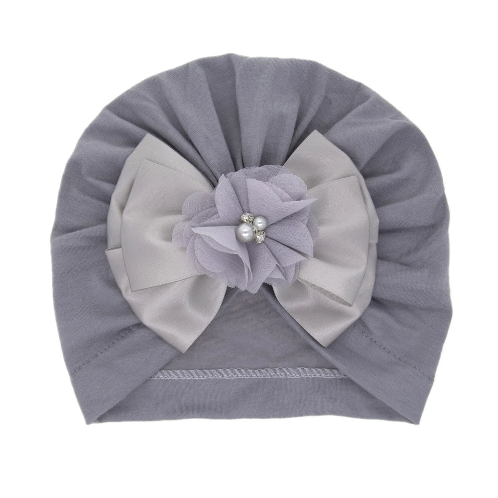 Shiny Rhinestone Bowknot Baby Turban