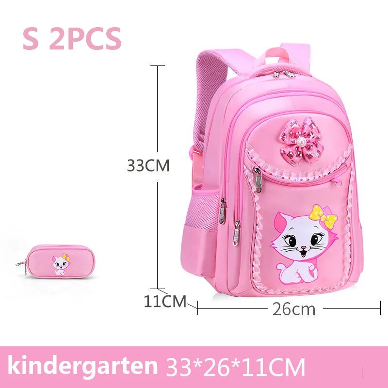 Pink School Backpack Set f