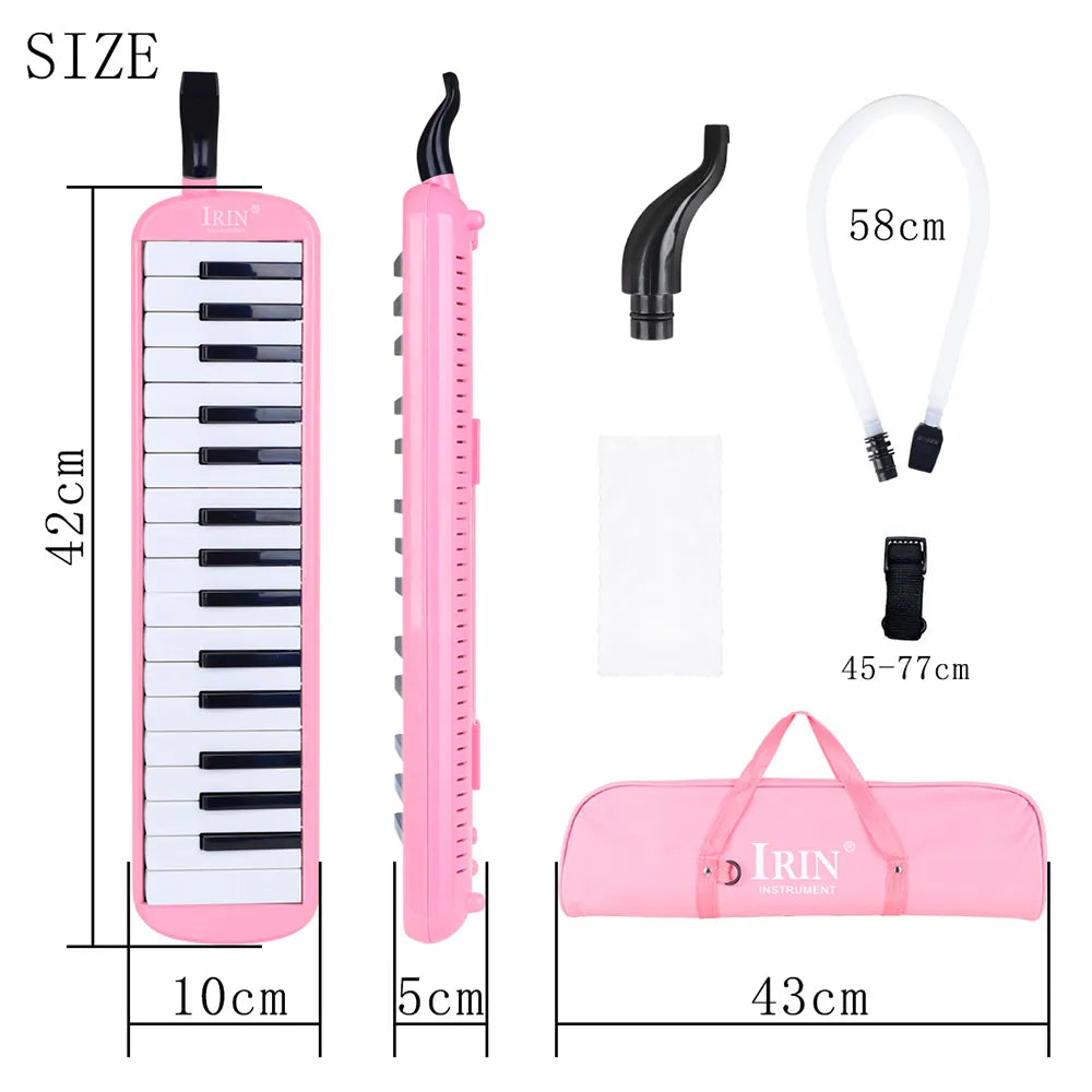 IRIN Melodica-Tastatur mit 32 Tasten – Mundharmonika-Stil mit Tragetasche 