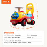 Colorful toy car with dimensions and VEVOR branding on a white background