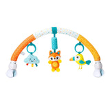 Baby arch toy with colorful animals on a white background