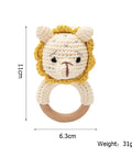 Crochet Animal Wooden Teether & BPA