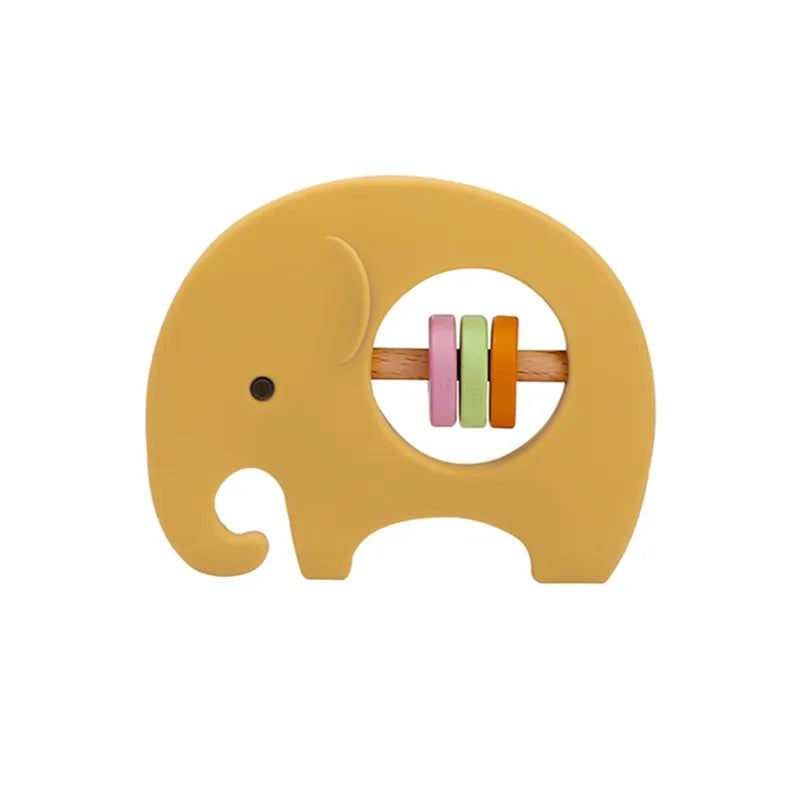 Koala & Elephant Silicone Teether Handbell Rattles