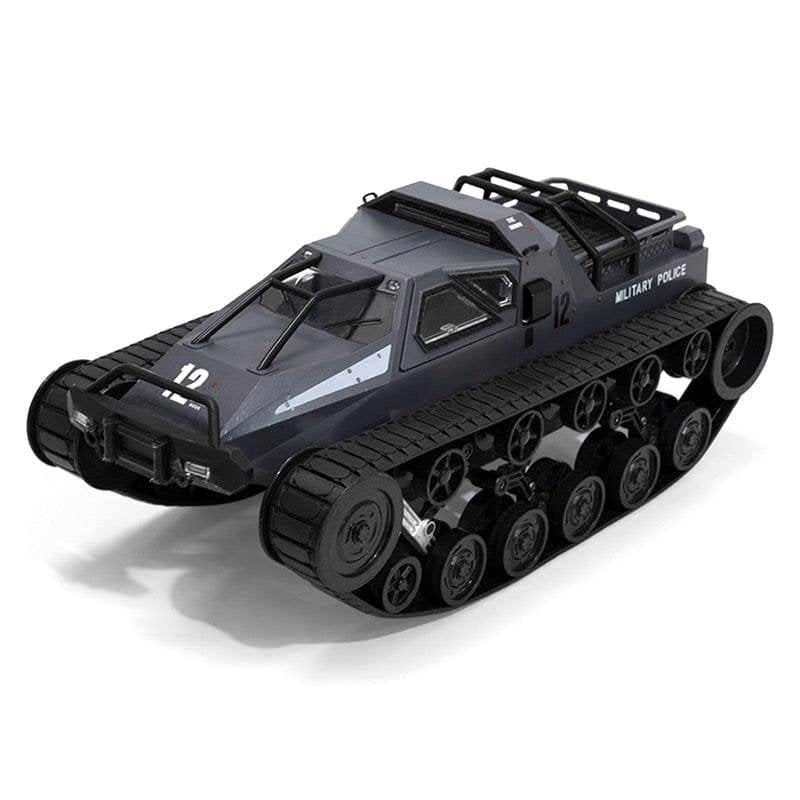 A Toy military vehicle with tracks.