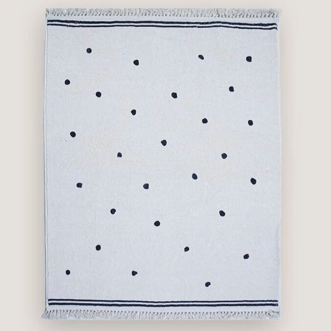 Soft Tassel Children's Carpet - Large Polka Dots Area Rug