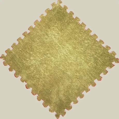 Square patch with scalloped edge on a light gray background