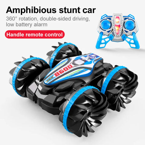Amphibious Stunt RC Car, Double-Sided Flip, Outdoor Toy for Boys Success