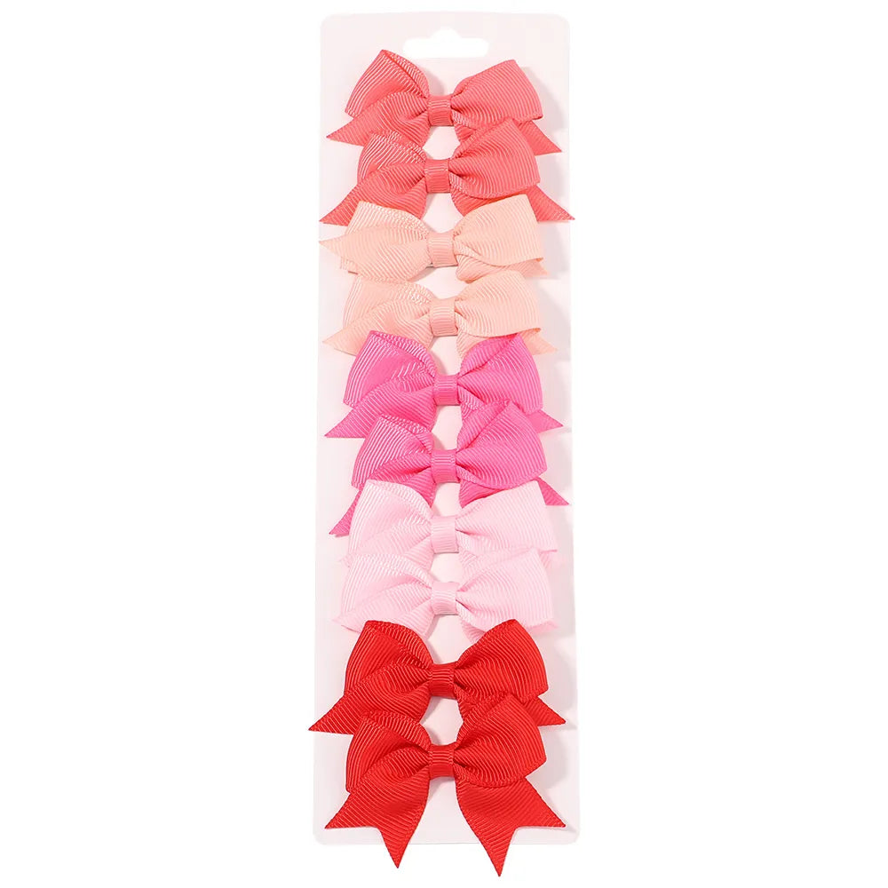 10Pc Cute Bowknot Clips Set for Girls