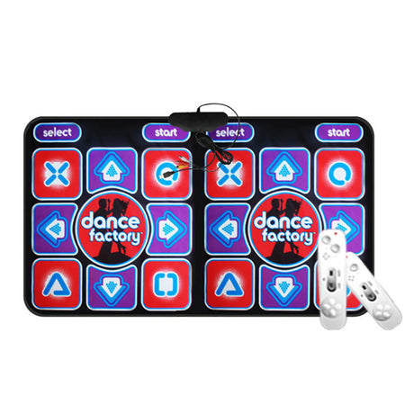 Dance Factory electronic dance mat with controller on a white background