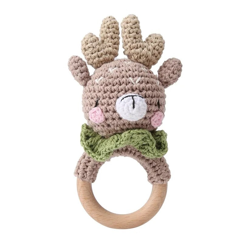 1PC Crochet Bear Rattle & Teether Bracelet for Babies Success