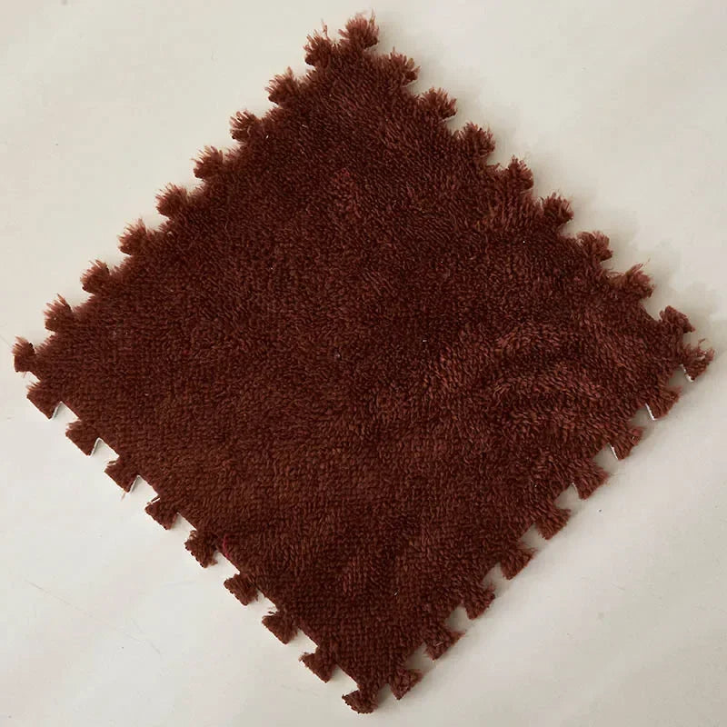 Brown textured square tile on a white background
