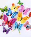 12pc 3D Double Layer Butterflies 
