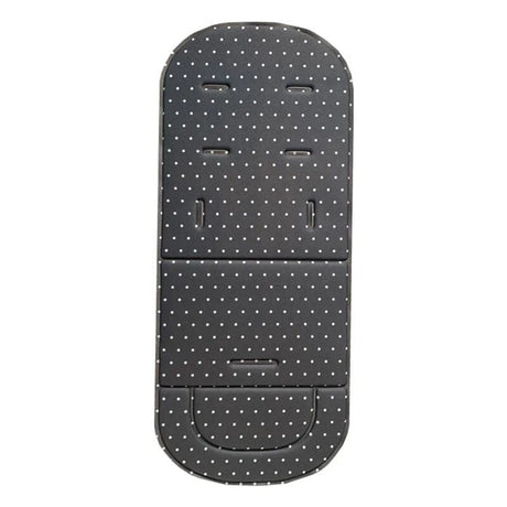 Black car seat cover with white polka dots