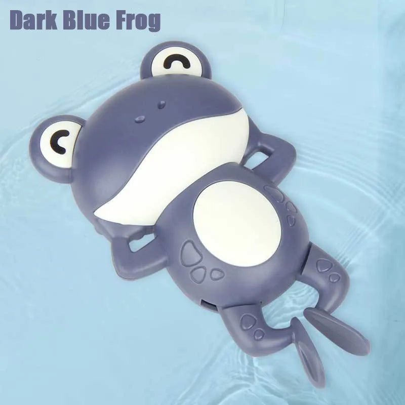 Dark blue frog-shaped toy.
