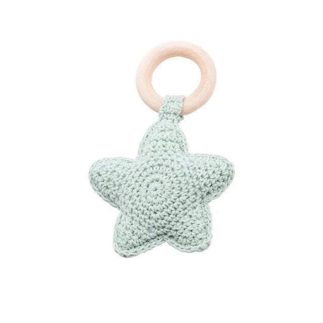 Wooden Baby Rattle & Teether - Crochet Animal Designs image 16