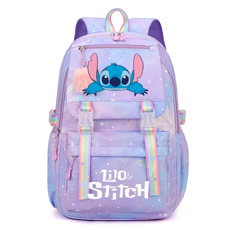 Backpack with a cartoon character.