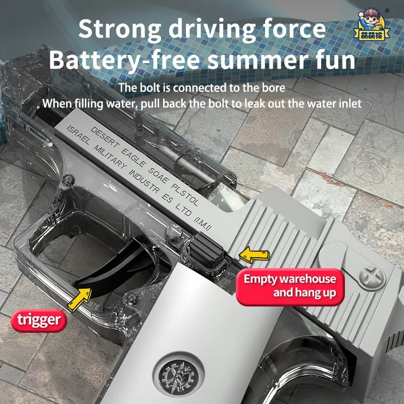 Toy gun with a water outlet mechanism