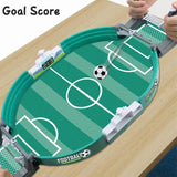 Tabletop soccer game with a goal score display.