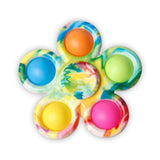 Colorful fidget spinner with tie-dye design.
