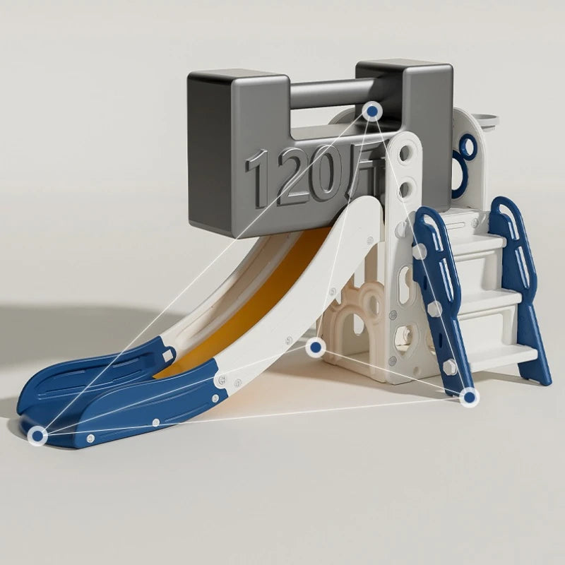 Children's play set with slide and ladder.
