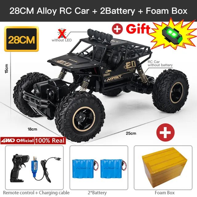 28CM Alloy RC Car with 2 Batteries and Foam Box 