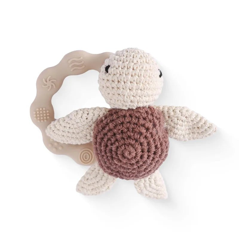 1PC Crochet Bear Rattle & Teether Bracelet for Babies - Marine animal 1 image