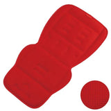 Red massage cushion with textured surface 