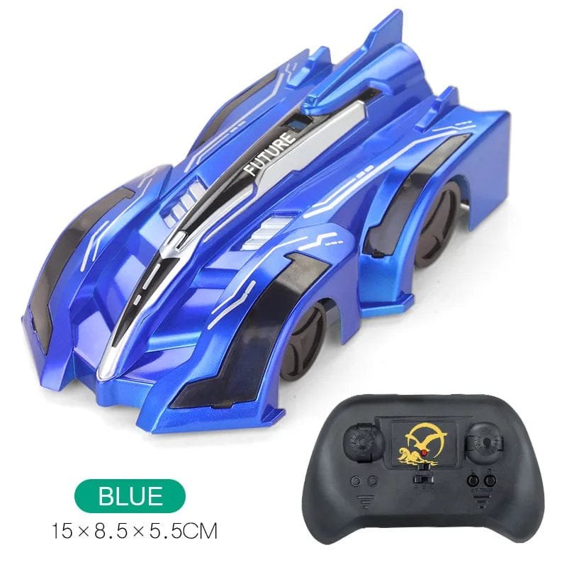 Blue toy car with remote control 