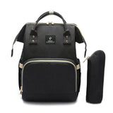 Black backpack with a matching pouch 