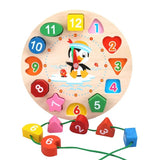 Wooden educational toy with numbers and shapes