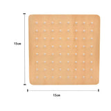 Square patch with small holes and dimensions labeled 