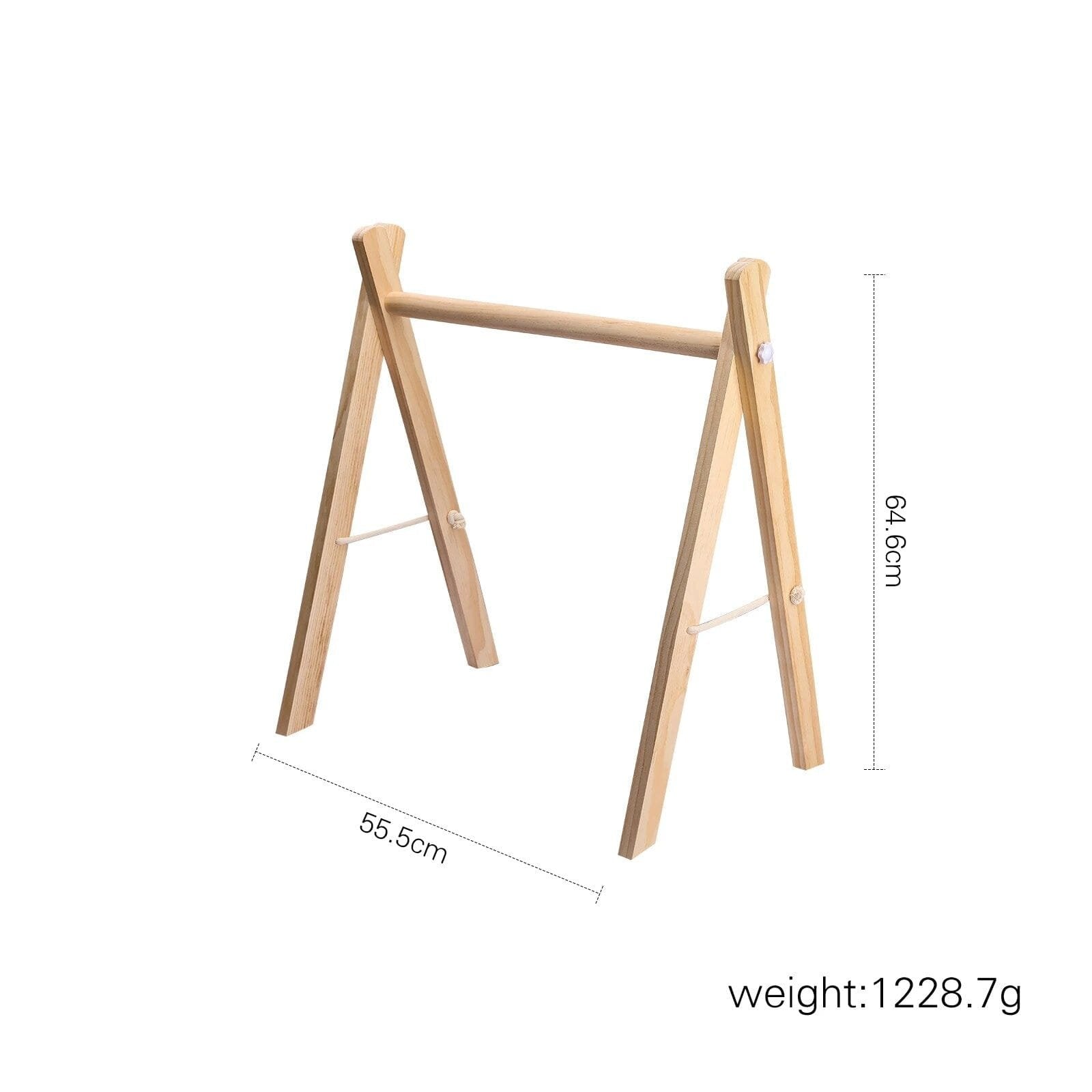 Natural Wooden Baby Gym & Teether with Clouds & Rodent image 9