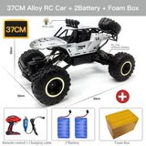 Balck and white 37CM Alloy RC Car with 2 Batteries and Foam Box