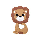 1PC Turtle Silicone Teether - Food Grade, Baby-Safe - Brown Lion image