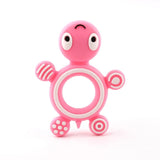 1PC Turtle Silicone Teether - Food Grade, Baby-Safe - Pink Turtle image