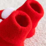 Non-slip Cotton Kids Socks - Christmas Print for Toddlers & Infants image 4