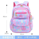 Orthopedic Girls' Primary School Backpack: Gradient Color, Large Capacity - Cloud Blue Large image
