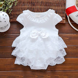Baby summer bodysuit infant girls princess dress image 4