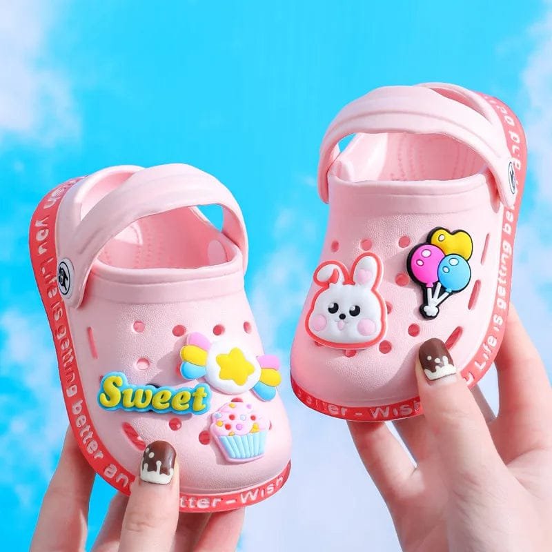 Summer Kids Hole Sandals - Anti-Skid Cartoon DIY Design image