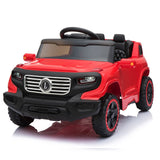 Car Toy Electric Vehicle with Remote Control, Horn, Radio, USB Port, AUX, Spring Suspension, Opening Door, LED Light - LZ-910 red image