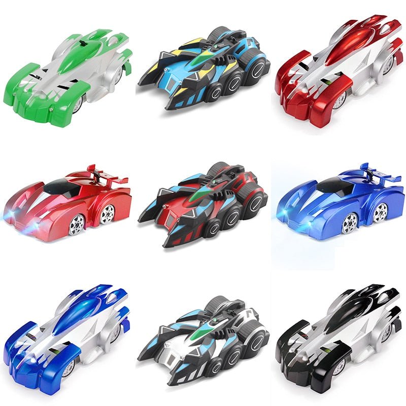 Anti gravity ceiling climbing RC car range in multiple colours for indoor stunt play and gifting.