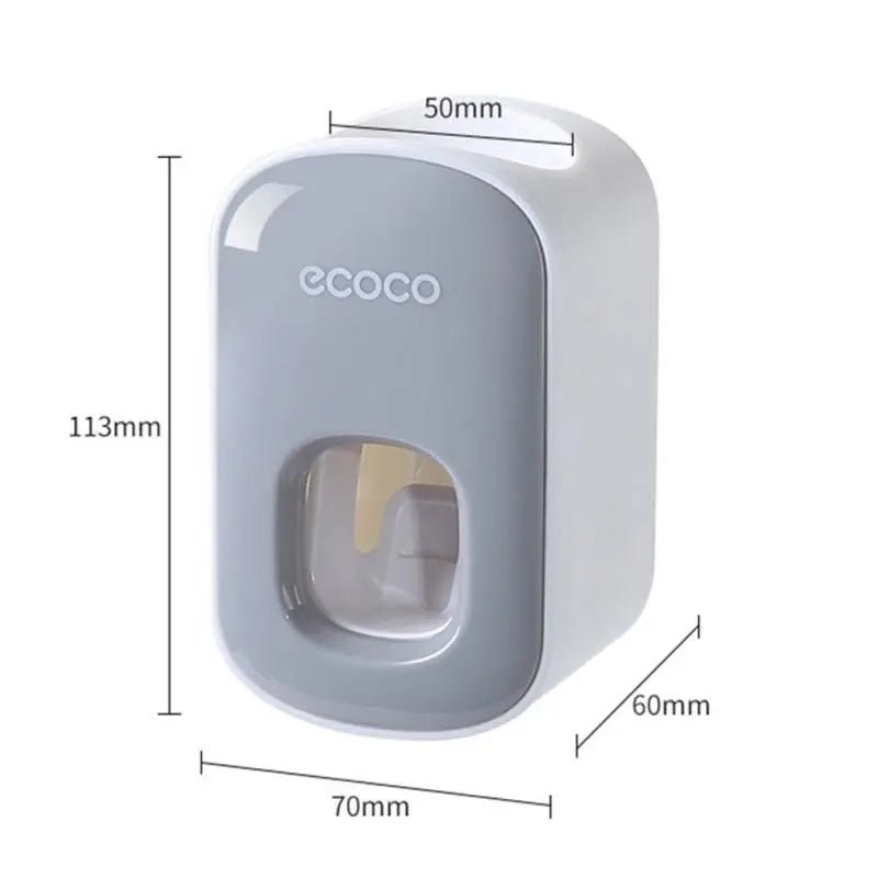 Eccoco lip balm dispenser with dimensions on a white background