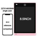 8.5-inch display with a smartphone for size comparison on a white background