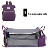 Folding Mommy Bag: Portable Crib Bed & Large-capacity Baby Backpack image 6