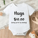 Newborn Letter Print Romper - Unisex 0-12M image