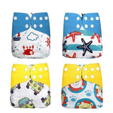 4pcs/set Washable Cloth Diaper Adjustable Cover - Set 25 image
